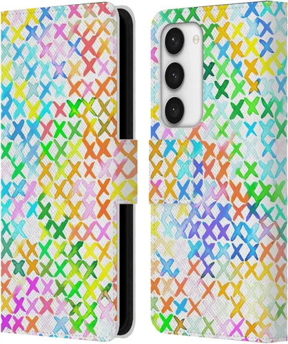 Vista 106 de Head Case Designs Officially Licensed Ninola Brushstrokes Multi Colorful Leather Wallet Case Compatible with Samsung Galaxy A07 4G