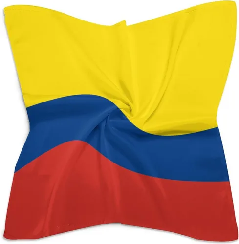 Vista 6 de Bandana de bandera colombiana, turbante, diadema para la cabeza, pulsera cuadrada, accesorios decorativos para el cabello, 25 x 25 pulgadas