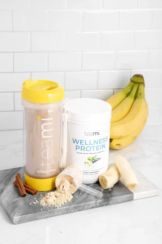 Vista 5 de Teami Proteína de vainilla en polvo con ingredientes orgánicos, proteína de guisante suave a base de plantas con bajos carbohidratos netos, sin OMG