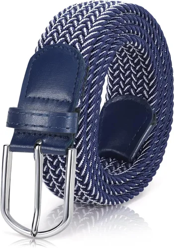 Vista 17 de XZQTIVE Cinturón trenzado elástico para hombres y mujeres, cinturón de golf tejido multicolor, cinturones elásticos para jeans 00 Estilo1