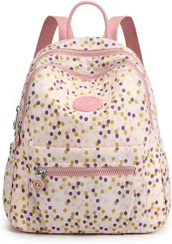 Vista 29 de Tanweibago Mini mochilas de nailon para mujer, mochilas pequeñas de 11L para mujer, mochila ligera casual para mujer, mochila de viaje de compras