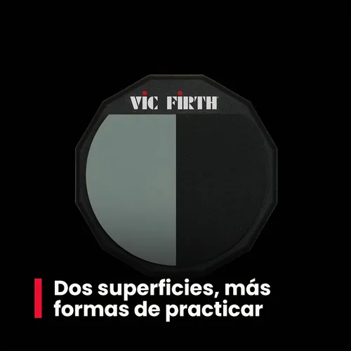 Vista 2 de Vic Firth 12" Almohadilla de práctica de superficie doble, de un solo lado