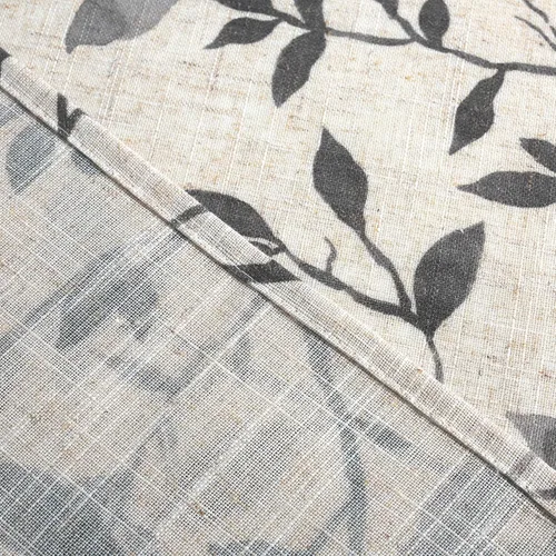 Vista 4 de Cenefa de cocina de lino, cenefas de cortina con estampado de hojas de árbol para baño, dormitorio, sala de estar, decoración de granja con bolsillo