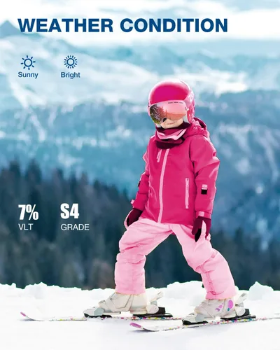 Vista 6 de ZIONOR XMINI Kids Ski Goggles - Snowboard Snow Goggles for Boys Girls Youth