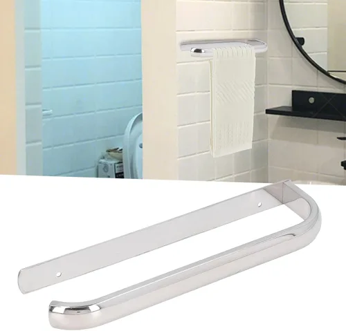 Vista 3 de Toallero de mano de acero inoxidable, organizador de toallas de mano montado en la pared, soporte para toallas montado en la pared, estante