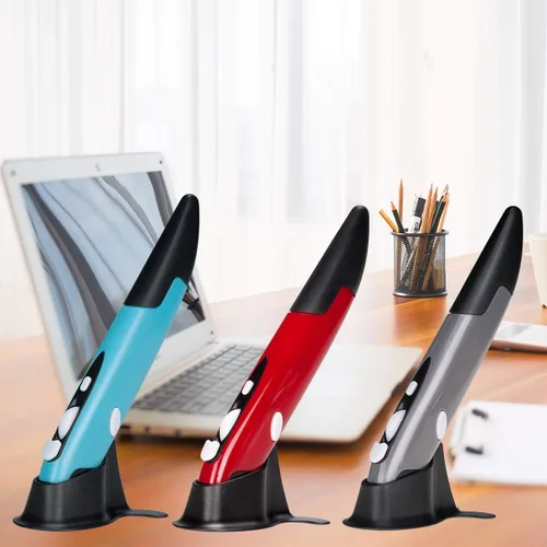 Vista 8 de lychee Ratón Óptico Inalámbrico de Bolsillo Tipo Pluma, Ratón Óptico Inalámbrico USB 2.4GHZ Tipo Pluma 800/1200/1600 DPI Ajustable Escritura a Mano