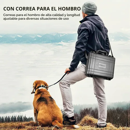 Vista 8 de FPVtosky Funda rígida de doble capa para DJI Mini 4 Pro Fly More Combo, funda de transporte impermeable para Mavic Mini 3/3 Pro Drone, compatible