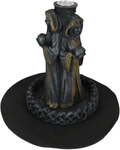 Vista 4 de Ebros Gift Wicca Triple Diosa Doncella Esperando Madre y Crone Pagana Decoración Cono de Incienso Escultura Ciclo Feminista de Luna Sagrada Ciclos