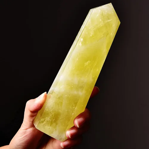 Vista 43 de AMOYSTONE Obelisco de Piedra de Sangre Africana Varita de Cristal Curativo Grande Torre Columna Facetada de 6 Lados Reiki Chakra Meditación Terapia