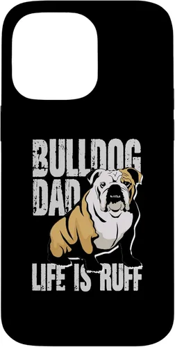 Vista 20 de iPhone 12 mini Bulldog Dad Life Is Ruff Funda propietaria de Bulldog Inglés