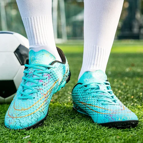 Vista 5 de WINGFAI Zapatos de fútbol para hombre, zapatos de fútbol profesionales de alta calidad, transpirables, atléticos, para exterioresinteriores, fútbol