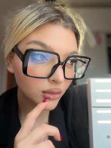 Vista 4 de VISOONE Gafas gruesas de gran tamaño con bloqueo de luz azul para mujer