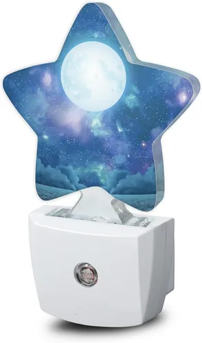 Vista 9 de Luces nocturnas con notas de arco iris, lámpara de pared enchufable, sensor inteligente del atardecer al amanecer para decoración del hogar