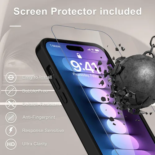 Vista 827 de Funda para Google Pixel 10 Pro XL, cubierta magnética mate, color negro Fit for MagSafe, Screen Protector included, Shockproof Military Grade