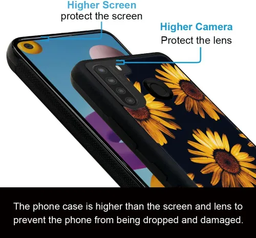 Vista 4 de DAIZAG Funda compatible con Samsung Galaxy A21, protección completa, a prueba de golpes, antiarañazos, funda de poliuretano termoplástico