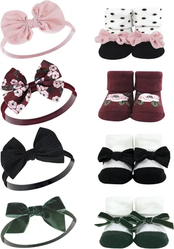 Vista 6 de Hudson Baby Conjunto de regalo de diadema y calcetines para niña