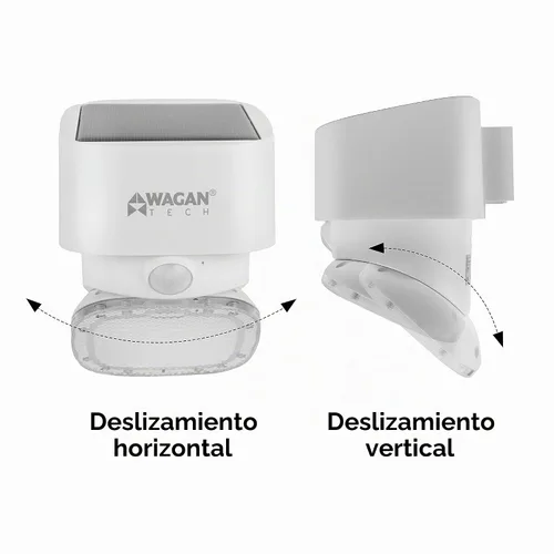 Vista 2 de Wagan EL8569 2000 lúmenes luz solar de pared solar al aire libre luz LED