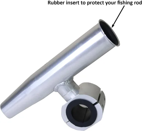 Vista 8 de Soporte de varilla de aluminio con abrazadera única en ajuste 1.5 ", 1.875 ", 2 "pulgadas horizontal o vertical Torre de barco de pesca/poste