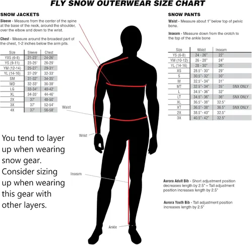 Vista 5 de Fly Racing Aurora Snow Bib Waterproof, Windproof, Insulated Winter Snow Pant for Ski, Snowboard, Snowmobile Winter Activities