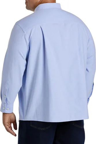Vista 2 de DXL Big Tall Essentials - Camisa deportiva Oxford para hombre Camisa de manga larga con botones