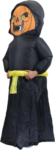 Vista 2 de IHGYT Disfraz inflable de mago de calabaza, disfraz de paseo, traje inflable para fiesta, Halloween y Navidad, cosplay, tamaño adulto