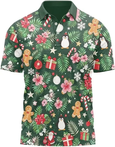Vista 46 de HUGS IDEA Camiseta casual retro para hombre, diseño de calavera de manga corta Nota musical de hoja de otoño