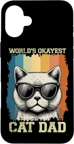 Vista 22 de World's Okayest Cat Dad Cat Lover Animal Father's Day Parent Case for iPhone 16