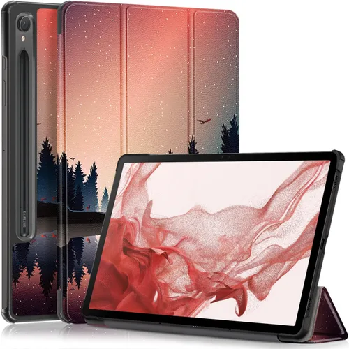 Vista 11 de Funda para Galaxy Tab S9 de 11 pulgadas, versión 2023, ligera, delgada, cubierta de soporte para SM-X710/716B/718U con función de apagado y Negro