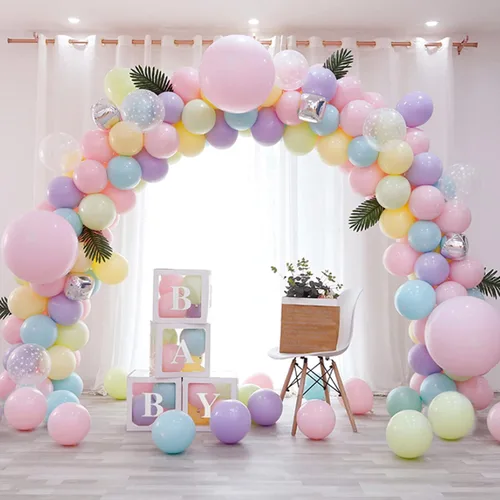 Vista 6 de Kit de arco de globos con base, soporte ajustable de 9 x 10 pies para boda