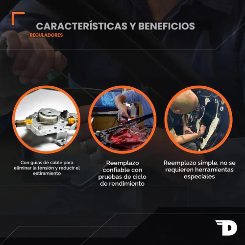 Vista 7 de Conjunto de motor y elevalunas eléctrico Dorman 741-348 para ventana delantera izquierda de Nissan Frontier