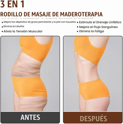 Vista 5 de KintKita Herramientas de masaje de terapia de madera 3 en 1, masajeador de drenaje linfático de madera, kit de maderoterapia, masajeador profesional