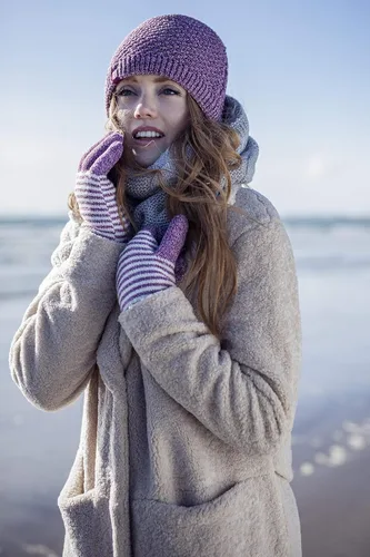 Vista 4 de Heat Holders - Gorro de invierno térmico con aislamiento térmico y tejido de ganchillo para mujer