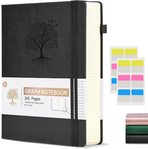 Vista 23 de Ansopu Cuaderno de puntos, 360 páginas numeradas, cuadrícula de puntos, de 8.5 x 11 pulgadas, papel de punto de 3.53 oz/m², tapa dura gruesa