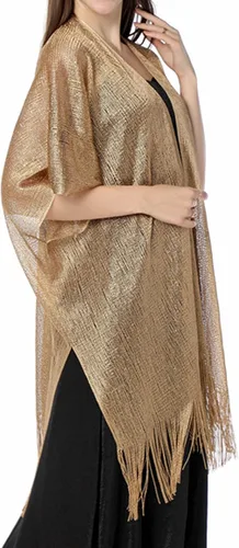 Vista 2 de Floral Find Chal casual para mujer, con dobladillo de borla, pashminas, poncho, cárdigan