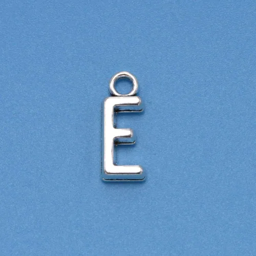 Vista 4 de 50pcs plata antigua letra E aleación colgante encantos para bricolaje joyería fabricación para collares, pulseras llaveros más, aleación, Aleación.