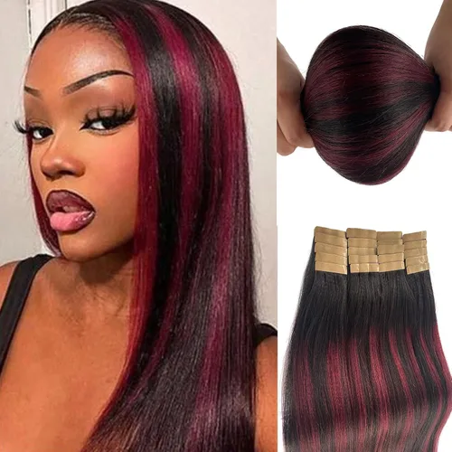 Vista 32 de Extensiones de cabello con micro puntas, 16 pulgadas, balayage, color #18, rubio beige, mezclado #60 rubio platino, extensiones de cabello humano