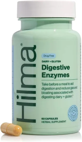 Vista 8 de Hilma Daily Movement Duo para el alivio del estreñimiento y la hinchazón en mujeres, Gas Plus para alivio de la hinchazón (50 cápsulas veganas)