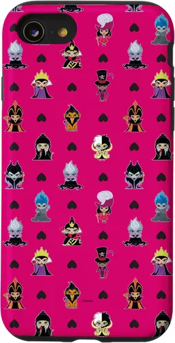 Vista 18 de iPhone 16 Disney Villains Anti-Love Cute Black Heart Valentine’s Day Case