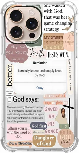 Vista 47 de Funda para Celular con Versículos de la Biblia, Colocación de Citas Cristianas de Jesús, Diseño Collage, Funda Protectora Suave de TPU de Moda