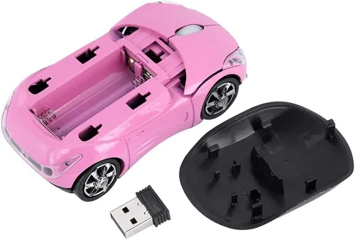 Vista 9 de Ratón, 2.4G Ratón Bluetooth Ratón óptico 1600DPI para MacMEWindows PCTablet Gaming Office (rosa)