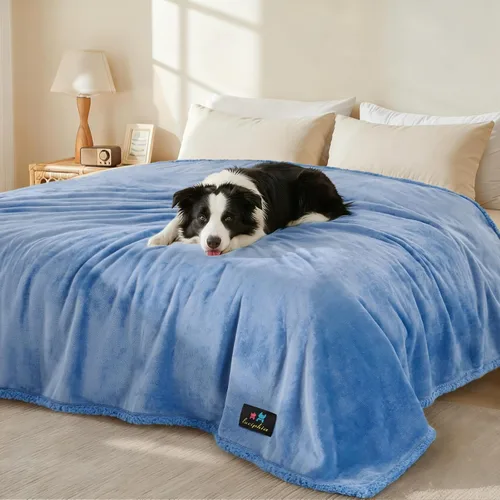 Vista 21 de Cobija impermeable para mascotas, a prueba de líquidos y orina, para sofá, cama, sillón, reversible, vellón, forro polar, protector de muebles