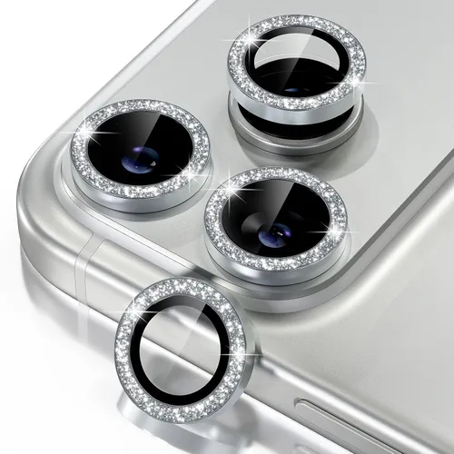 Vista 33 de Misea Protector de lente de cámara compatible con el teléfono 17 Pro/Phone 17 Pro Max, protector de lente de cámara de vidrio templado Ultra-HD Negro