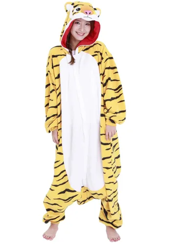 Vista 4 de Pijama Kigurumi de Tigre para Adulto Multicolor