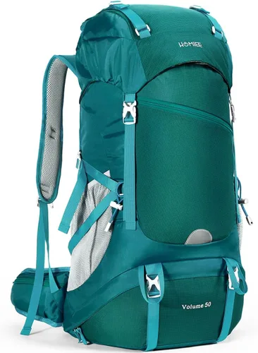 Vista 9 de HOMIEE 50L Hiking Backpack Travel Bag Waterproof Camping Rucksack