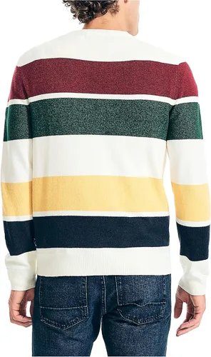 Vista 3 de Nautica Sudadera de cuello redondo a rayas para hombre