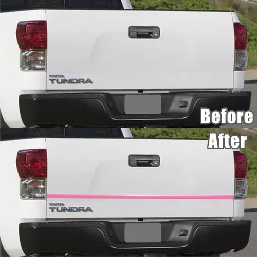 Vista 8 de Tira de moldura decorativa rosa suave para coche/motocicleta, autoadhesiva, universal para exterior e interior, salpicadero, parachoques, ventana