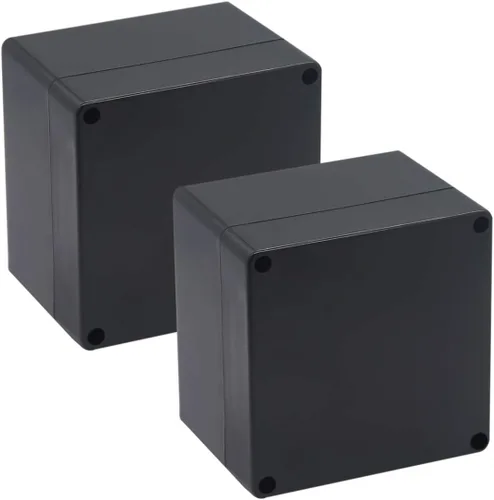 Vista 15 de Caja de Proyecto ABS Cajas Eléctricas Negras IP65 Caja Impermeable para Exteriores Caja de Conexiones Electrónicas Caja de Alimentación con Remates