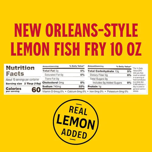 Vista 2 de Louisiana Fish Fry New Orleans Style Seafood Breading Mix, 10 onzas