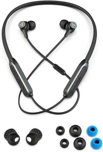 Vista 3 de JLab Epic ANC - Auriculares con cancelación activa de ruido, audio Be Aware, Bluetooth 5, batería de más de 25 horas, resistente al sudor IP54