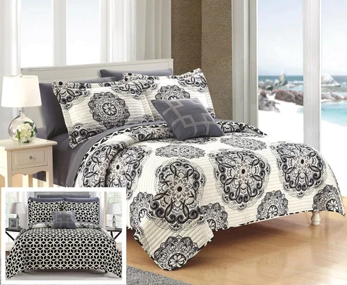 Vista 23 de Chic Home Barcelona - Juego de edredón reversible